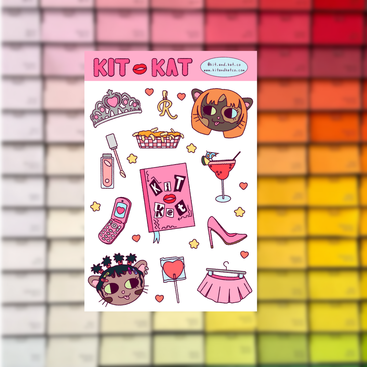 Caddy Kitties Sticker Sheet