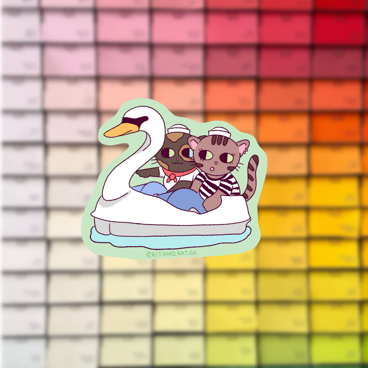 Cruising Kitties Waterproof Sticker