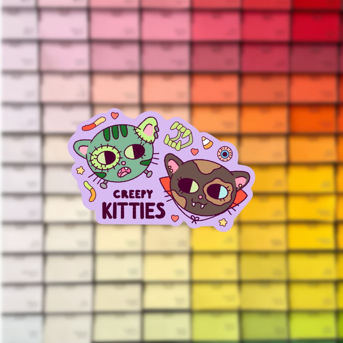 Creepy Kitties Waterproof Sticker (OCT MAIL CLUB DESIGN)