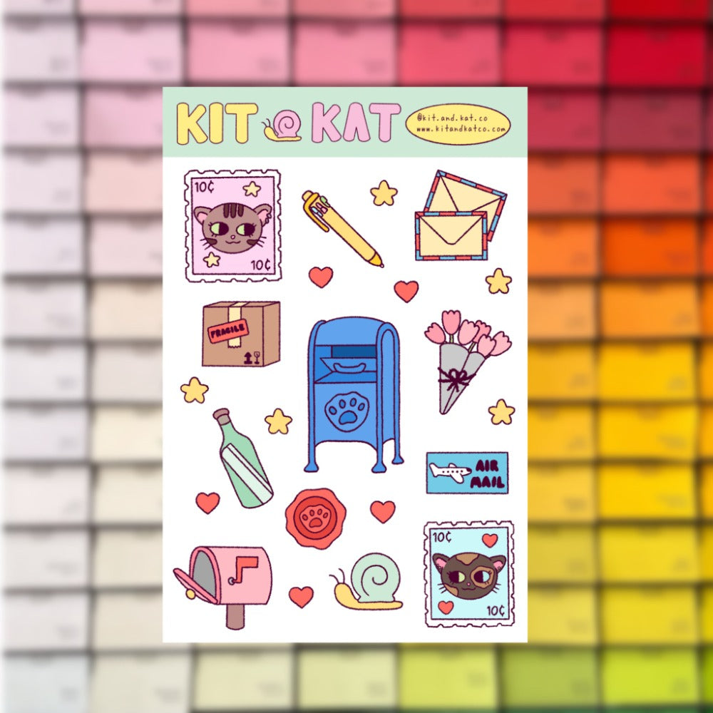 Kitty Correspondence Sticker Sheet