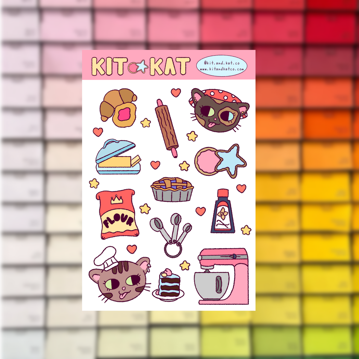 Cooking Kitties Sticker Sheet