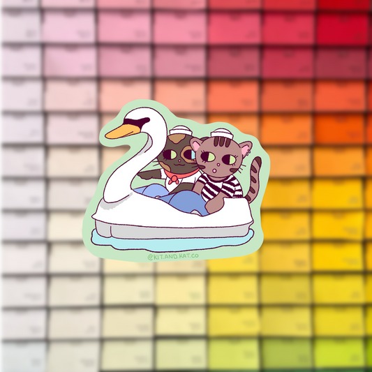Cruising Kitties Waterproof Sticker